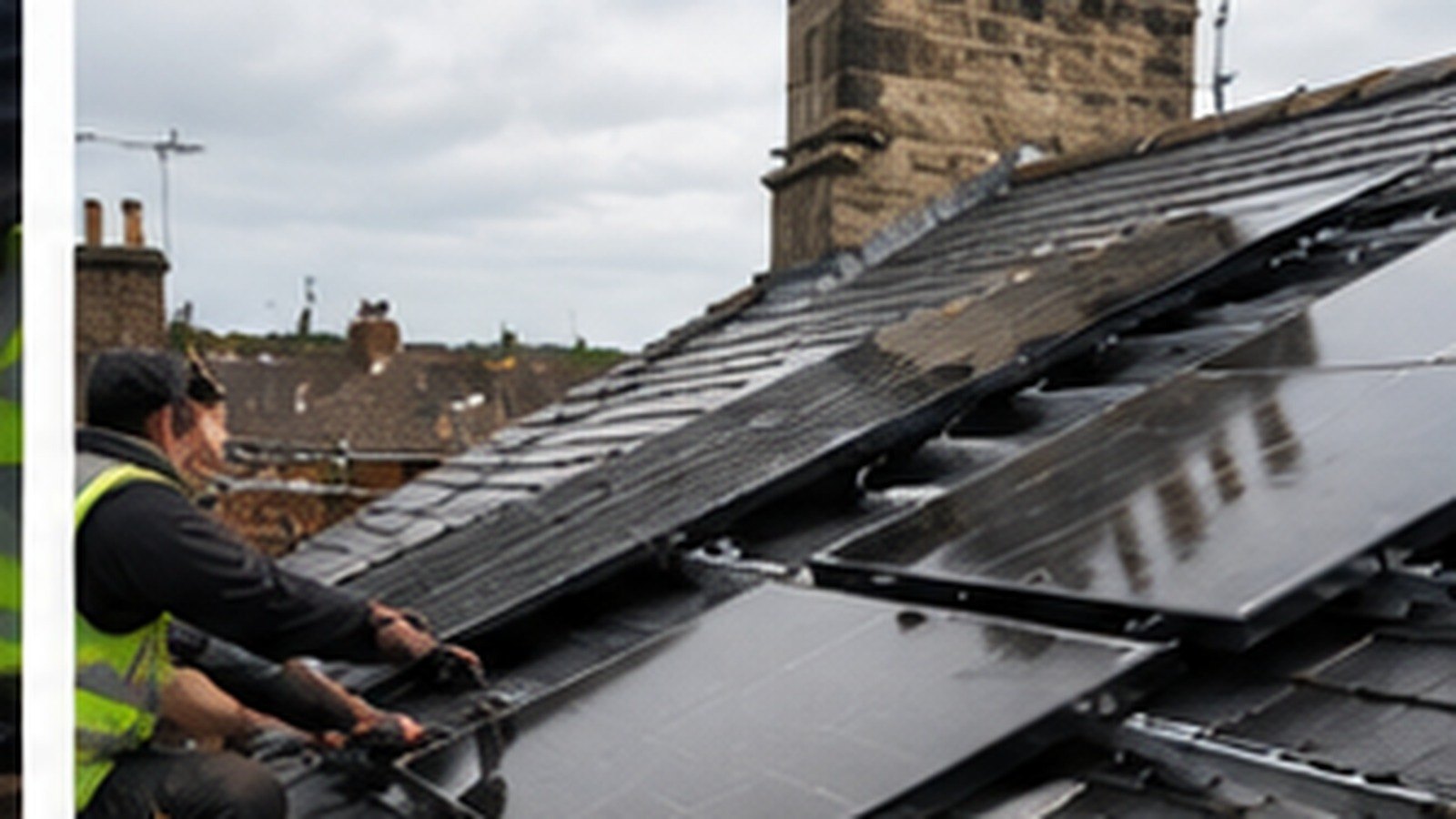 Solar installation underway on a Glasgow property